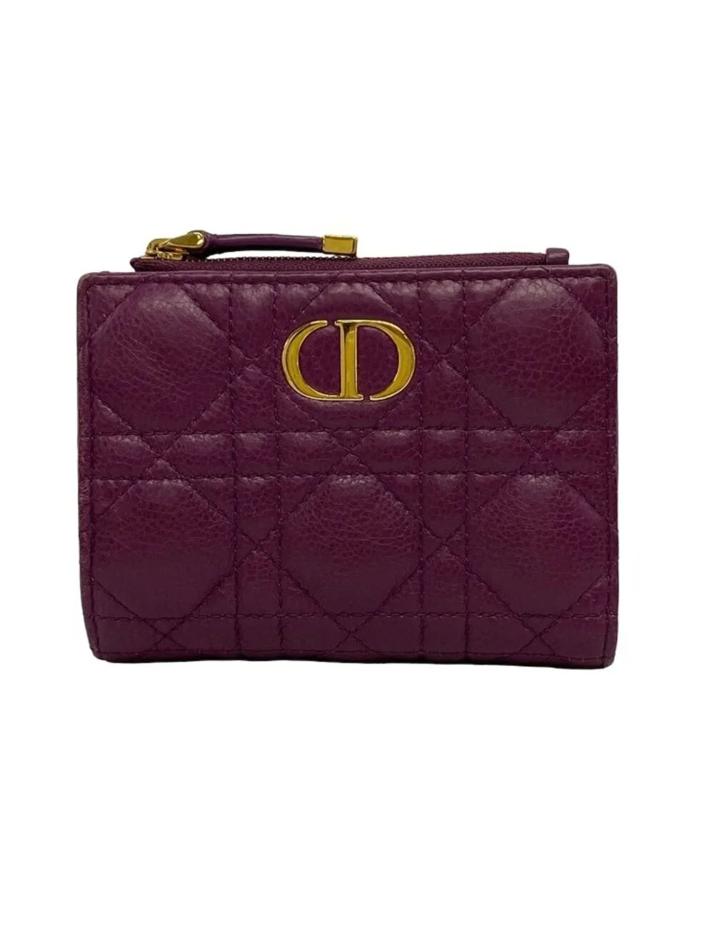 Dior Bifold Wallet Lucaro Purple Leather